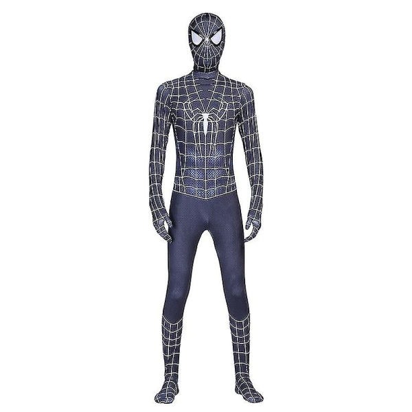 Musta Spiderman Cosplay Superhero Costume Kids Adult Bodysuit-c 150 Kids (140-150cm)