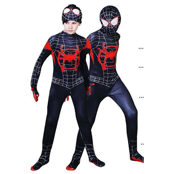 Spider-man Cosplay kostym Peter Parker Spider-man Kläder Stål Spider-man Dark Spider-man Tight Spider Man XL   140