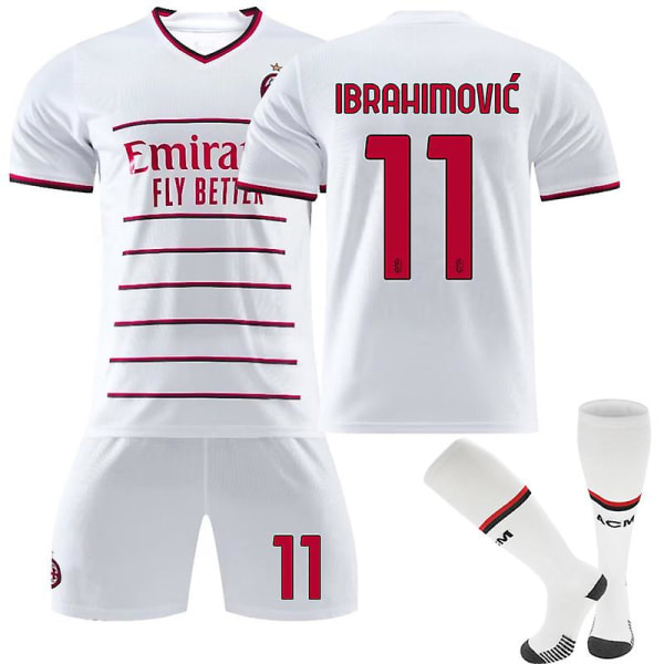 Ac Milan Away Barn Herr Fotbollströja Träningströja Kostym 22/23 IBRAHIMOVI IBRAHIMOVIC 11 Kids 28(150-160CM)