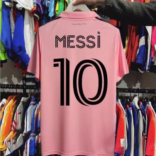 Major League Soccer Messi No.10 Miami International Trikot Hjemme Borte Voksen Barn Fotballdrakt Set Hjem Home Adult XL（180-190cm）
