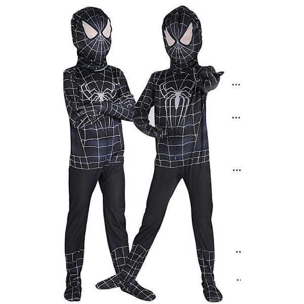 Spider-man Cosplay kostym Peter Parker Spider-man Kläder Stål Spider-man Dark Spider-man Tight Spider Man XL   140