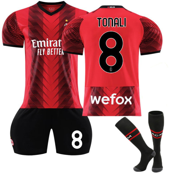 Uusi kausi 2023-24 AC Milan Home No. 9 Giroud 10 eo 11 Ibrahimovic 19 Special Olympics Jalkapallo Jersey Urheiluvaatteet L