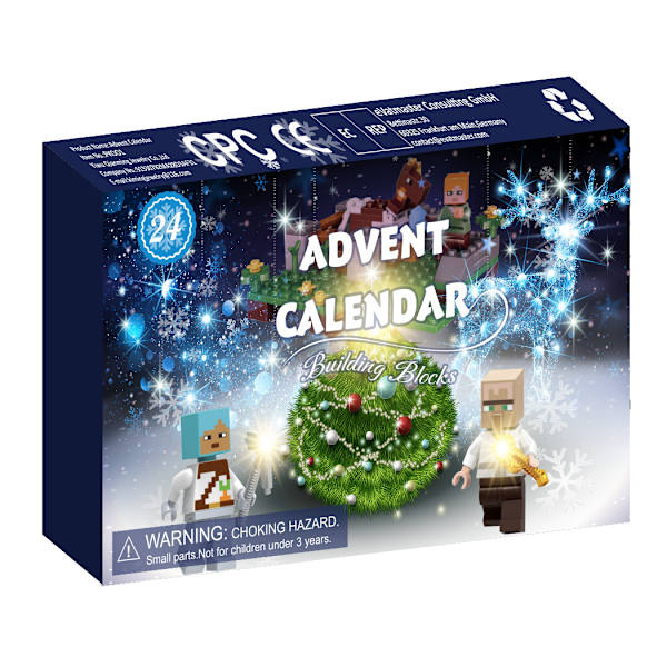24 stk adventskalender Minecraft samlet byggeklodslegetøj Jul Halloween Legetøj Gave Minifigur Sæt Puslespil Gaver 24PCS