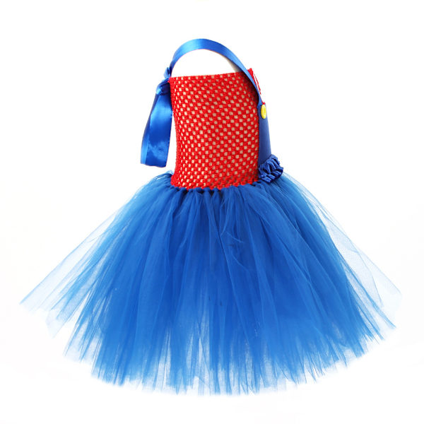 Mario-mekko lapsille Prinsessa-asu Halloween-syntymäpäiväjuhliin red XL