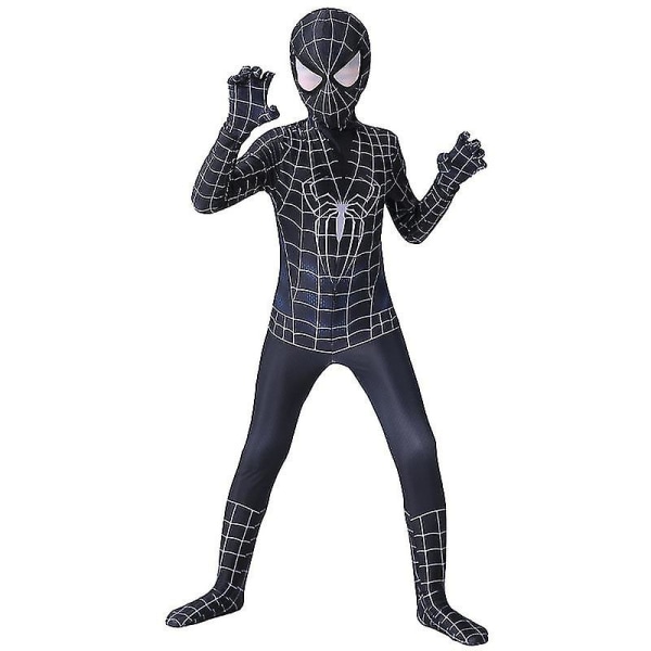 Musta Spiderman Cosplay Superhero Costume Kids Adult Bodysuit-c 130 Kids (120-130cm)