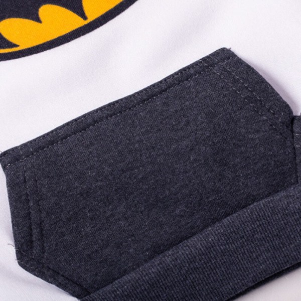 Barn Gutter Jente Batman Sweatshirt Topper Bukser Joggedress Grå Black 110