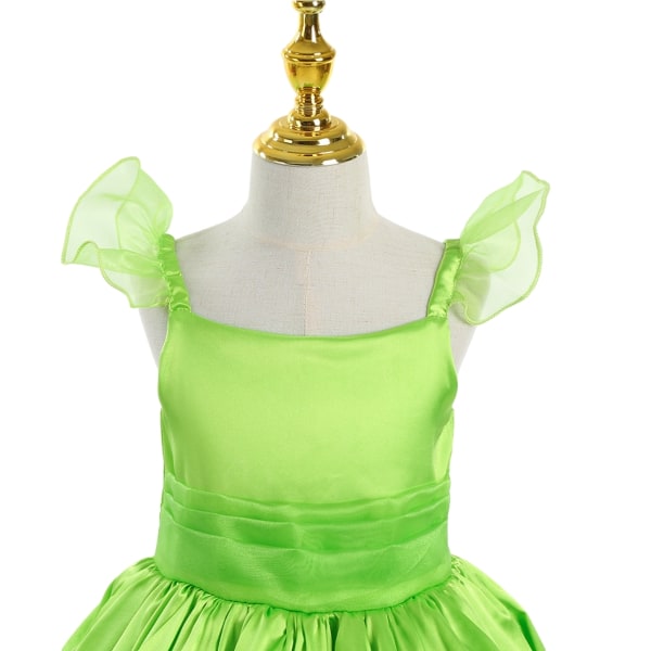 Jenter Tinkerbell Kostyme Prinsessekjole Fancy Fairy Kjoler Cosplay Festantrekk 100cm