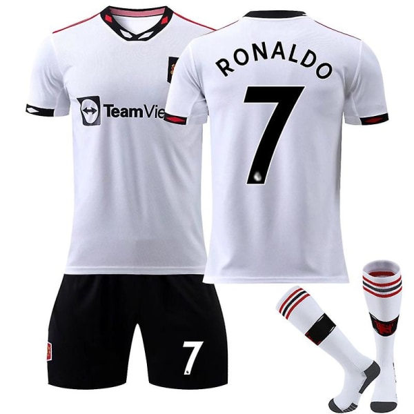 Uusi kausi 22-23 Manchester Unitedin jalkapallopaita pois RONALDO 7 Kids 26(140-150CM)