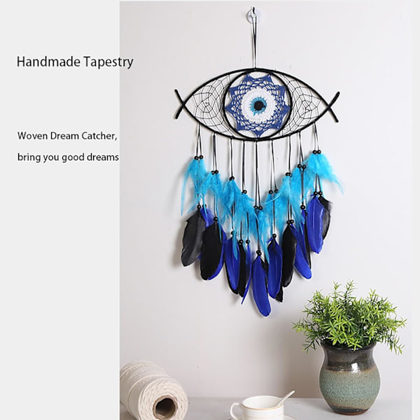 1 stk. Devil Eye Tapestry Dream Catcher Tapestry Boho Håndlaget Macra