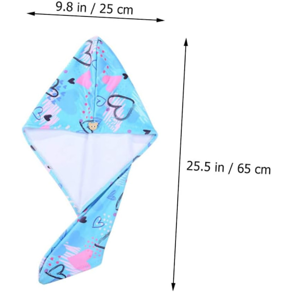 2 delar printed torrt hår Cap Mjuka Handdukar Flickor Hijab Handdukar Hår