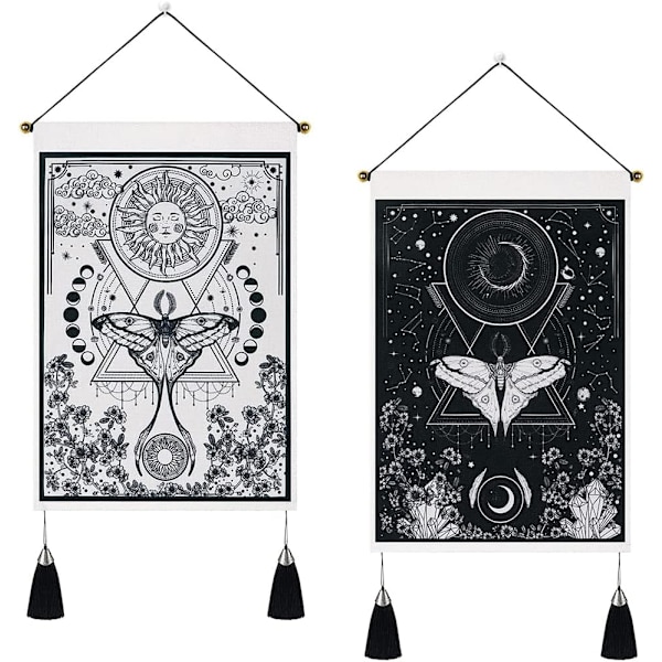 2 kappaletta Tarot-seinävaate, Kuu ja aurinko seinävaate, Kuu seinävaate wi