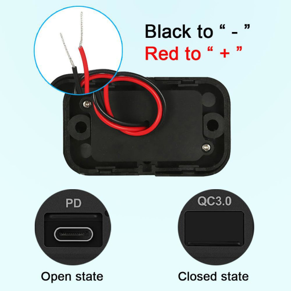 Kaksois USB autolaturi, 4,8A-12V/24V USB ohjauspaneeli, B