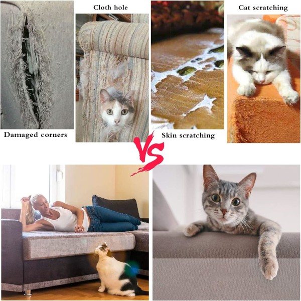 Cat repskydd, 8 klistermärken Transparent möbelskydd