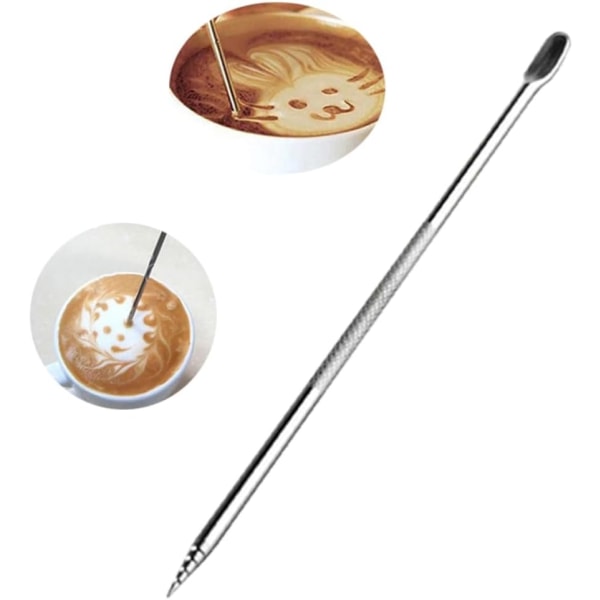2 st Pin Kaffeverktyg Brosch Cappuccino Blomma Garland Nål Dra