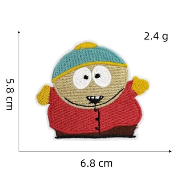 6 stycken broderade strykmärken, broderade dekaler Strykmärken