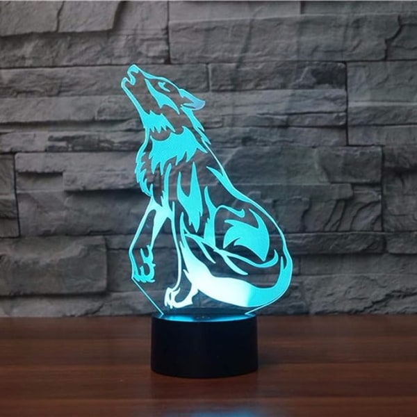 1 stk 3D ulv optisk illusion lampe LED natlys optisk illusion