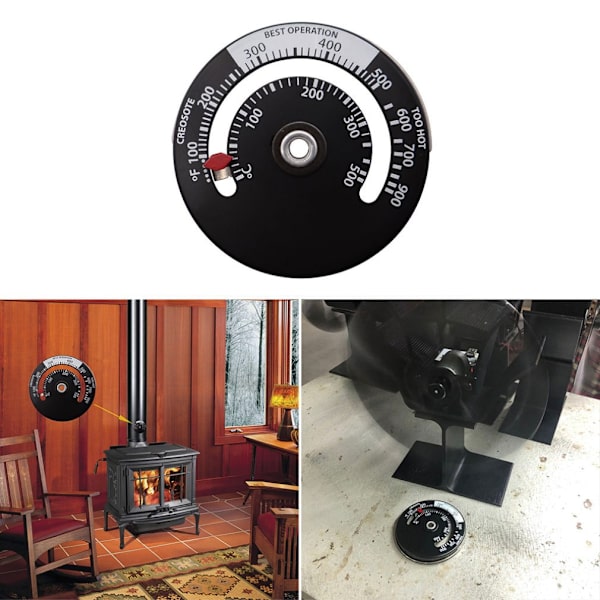 Magnetisk termometer för vedspis, kaminfläkt, termometer