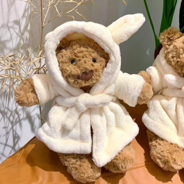 Plush Animal Toy Bartholomew Bear Bathrobe Medium
