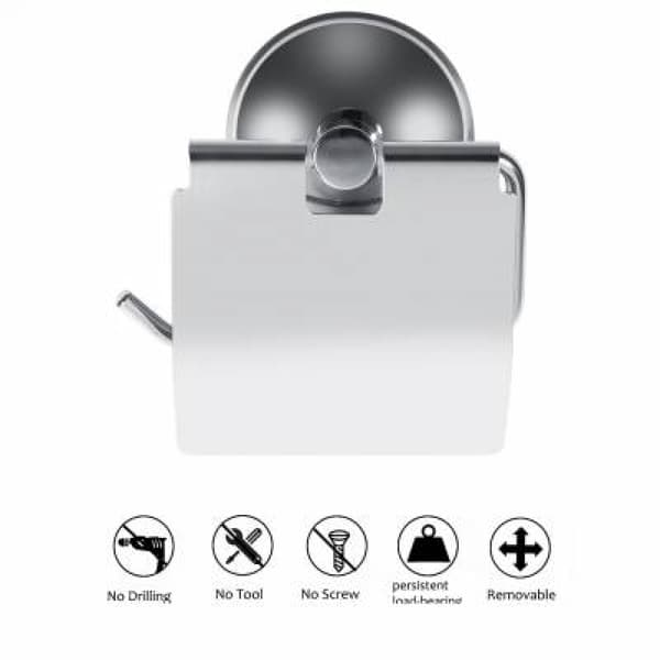1 stk. rustfrit toiletpapirholder i rustfrit stål til vægmontering