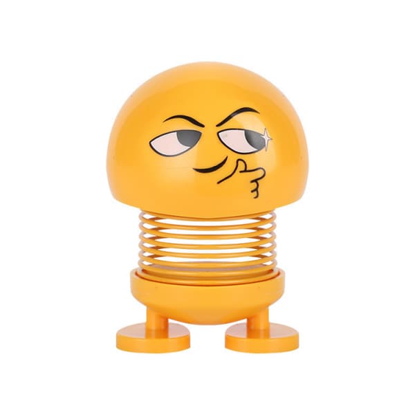 1 stk. Vippende Smiley Figur Bildekorasjon - Velg variant Wit