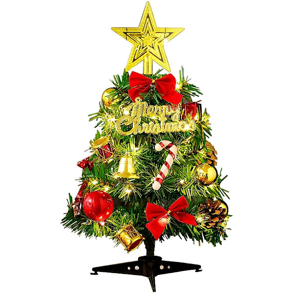 1 st miniatyr julgran och 2M/2,18 meter trådglitter