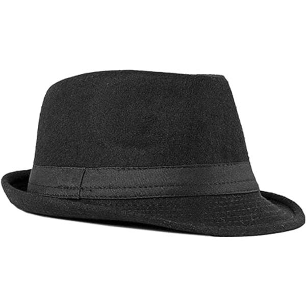 Vedenpitävä huopa Fedora Hat Jazz Hattu Taitettava Trilby Hat Retro Sty