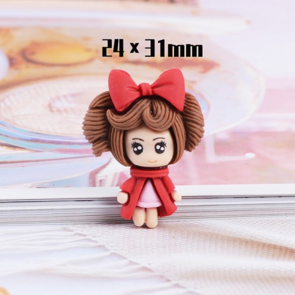 Resin Rekvisitter Resin Simulation Cartoon Girl (10 stykker)