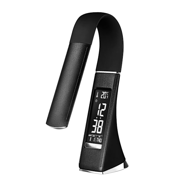 Svart-U2 5W LED-skrivbordslampa, dimbar skärm, skrivbordslampa med alarm c