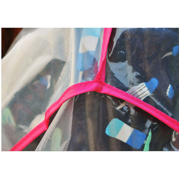 Rosa röd Fashionable vuxen transparent miljövänlig regnrock trav