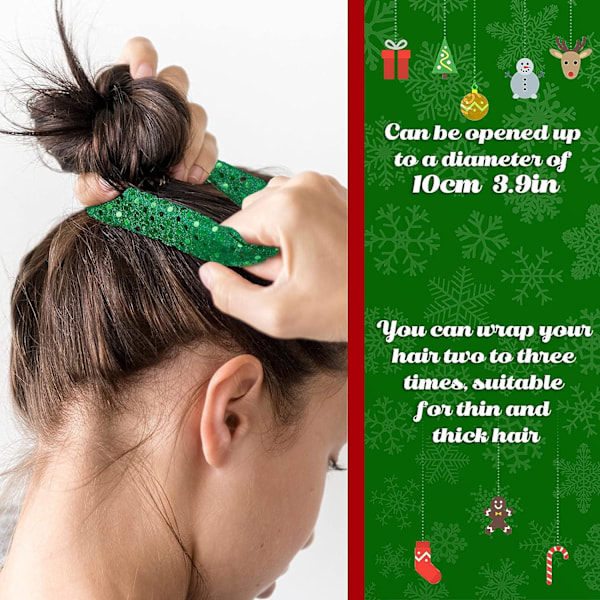 4 st jul scrunchie stor stor söt elastisk scrunchie huvud