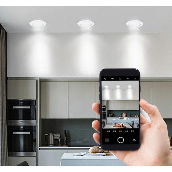 Ultra Tynd Indbygget Spotlys Rund LED Panel 6500k Ultra Tynd A