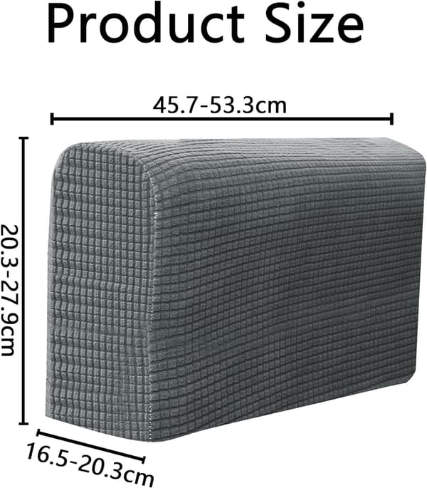 (Lysegrå) 2 stk Sofa Armrest Covers, Stol Arm Beskyttere Str