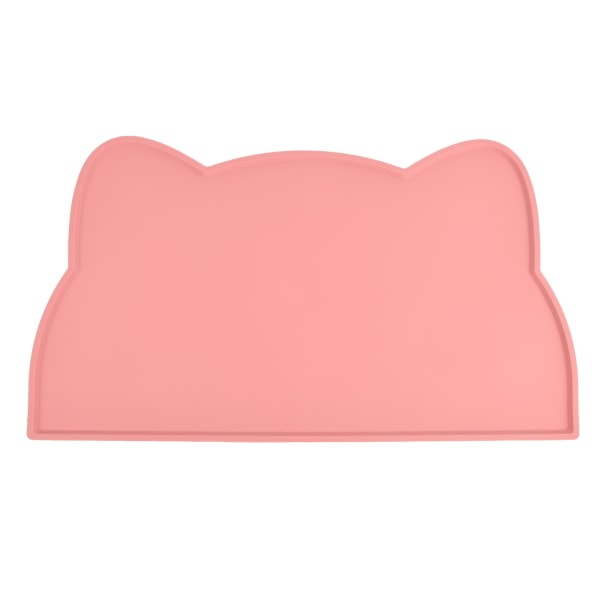 (vaaleanpunainen, 45 * 26 cm), kissan ja koiran kulhomatto, silikoninen liukumaton kulhomatto