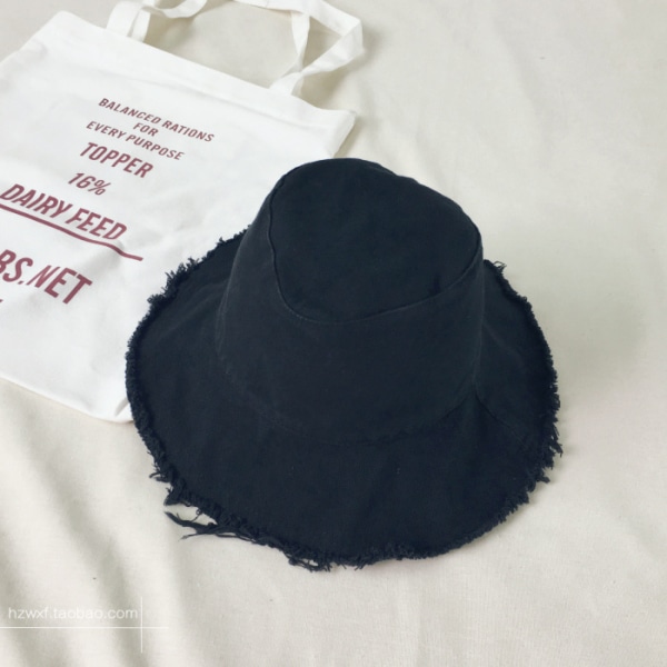 Solhatter for kvinner Sommer Uformell Wide Rim Cotton Bucket Hat Beac