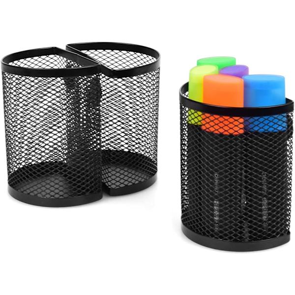 3 stk. magnetiske mesh-organisatorer, penneholder-opbevaringskurve til St