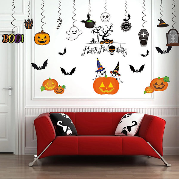 Ny Halloween-festdekorasjonsskur 12 PCS kostyme Ghost Festival Cast