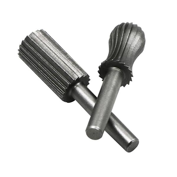 6-pack 6 mm dubbelskurna volframfräsar med volframskaft