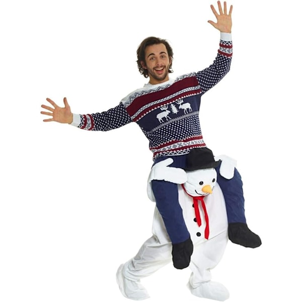 Julkarnevalskostym, axelkostym, man, snögubbe, en s