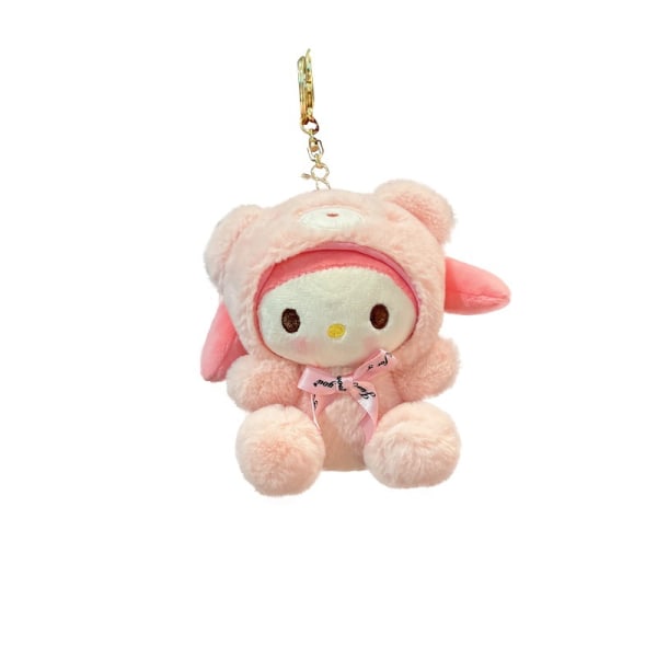 1 st plysch nyckelring Kawaii Sanrio Anime tecknad hängsmycke tillbehör