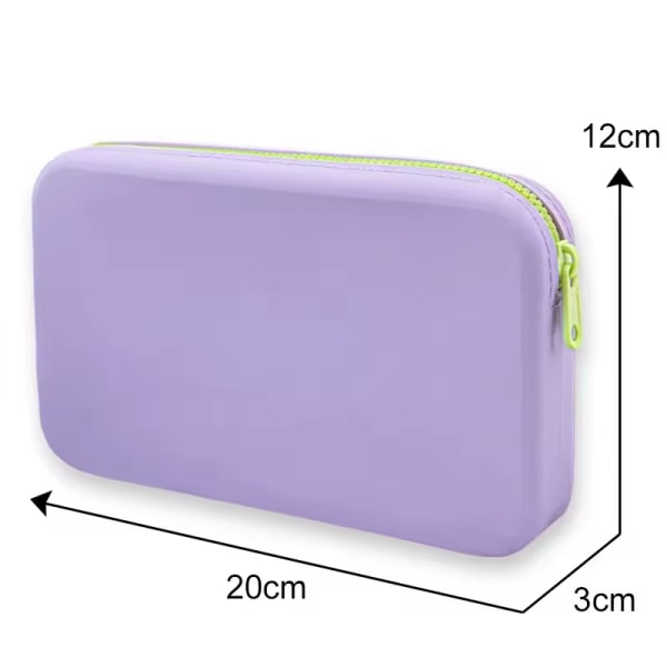 Lilla, 200 * 120 * 30mm liten firkantet silikonpose for kosmetikk