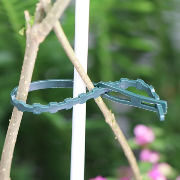 Set med 100 växtklämmor, 11 cm justerbara trädgårdsklämmor, flexibla pl