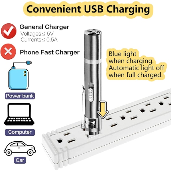 Interaktiiviset kissanlelut, USB-ladattavat lemmikkieläimillesi LED-taskulamppu L
