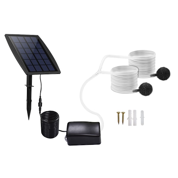 2,5W Solcelledrevet Oxygenpumpe, Solcelledamspumpe, Akvariebelufter