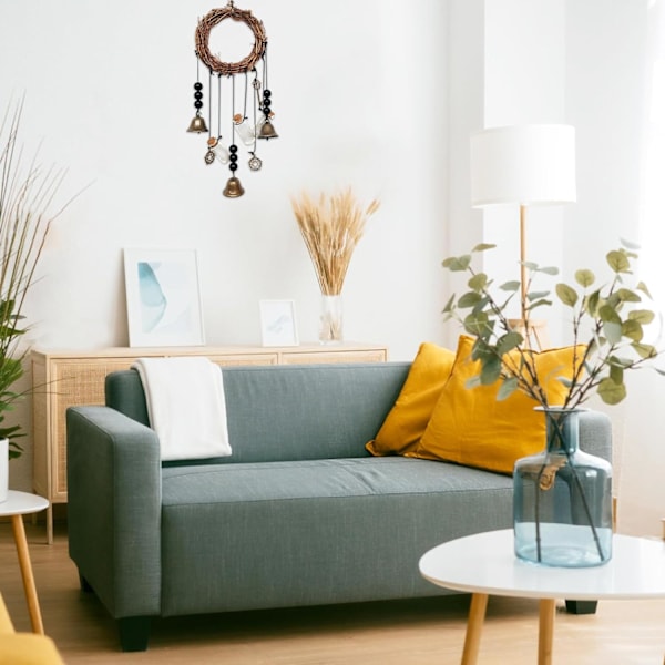 1 stk. Heksebjeller, Metall Rattan Vindklokker Bjeller, Boho Stil Vind