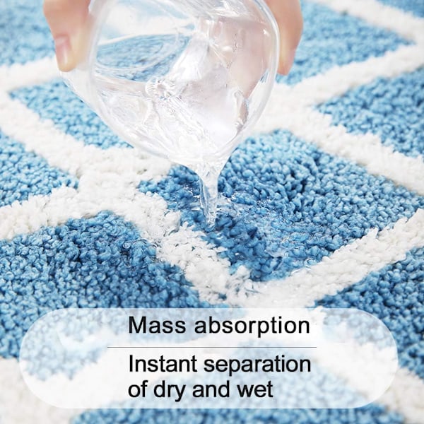 Ekstra blød mikrofiber bademåtte skridsikker og vandabsorberende M