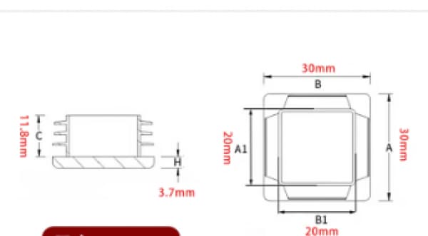 10 stk. 42 mm Dia Rundrør Fin End