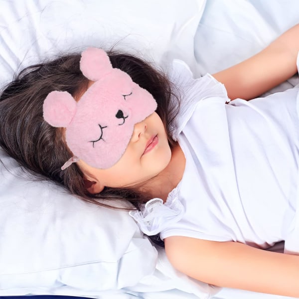 2 stk børnenatmaske, plys søvnmasker øjenplaster til søvn