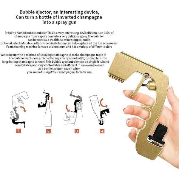 Vindispenser og champagne - Champagnepistolspraypistol Champagne