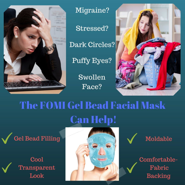 Gel Ice Pack Cold Pack Mask för varm och kall terapi - Anti-Stres