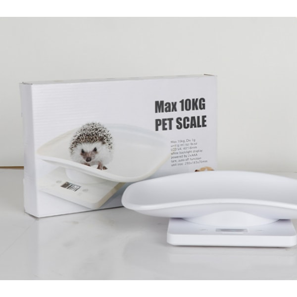 10 kg/1 g digitalvåg för små husdjur, exakt mätning